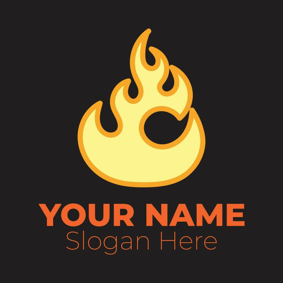 Flame logo design template illustration. vector