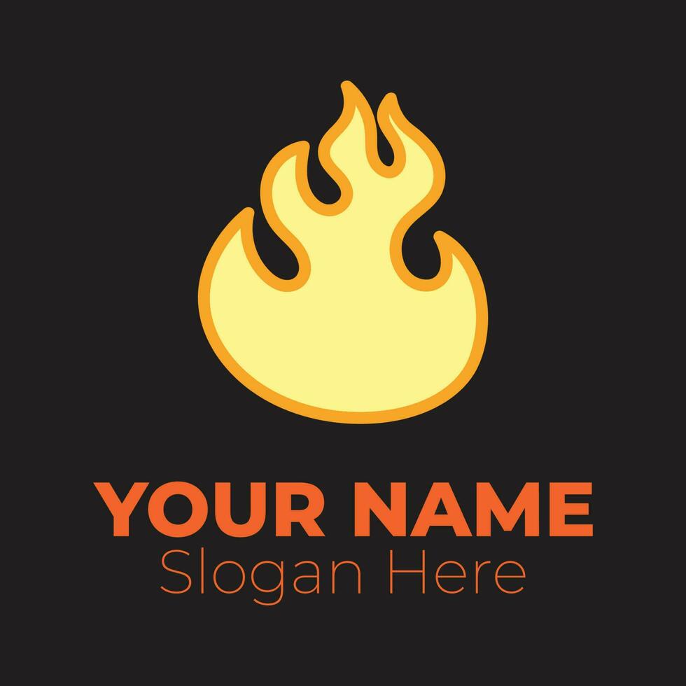 Flame logo design template illustration. vector