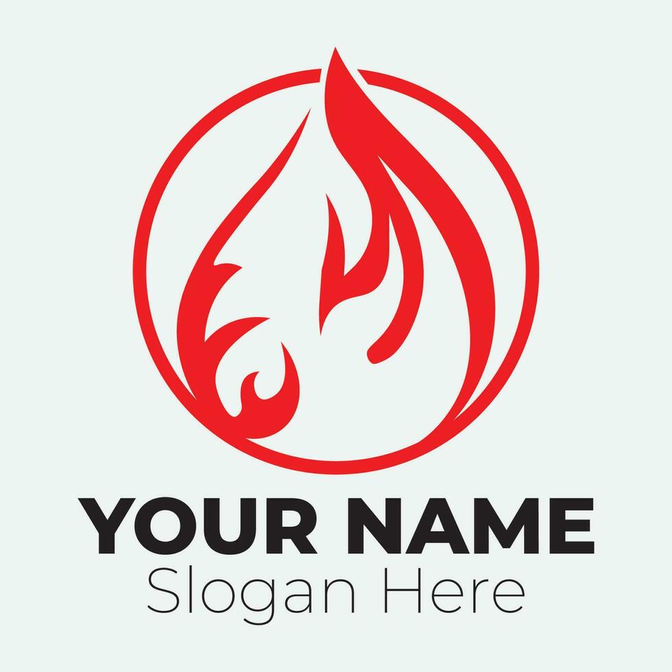 Flame logo design template illustration. vector