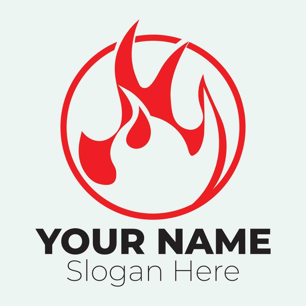 Flame logo design template illustration. vector