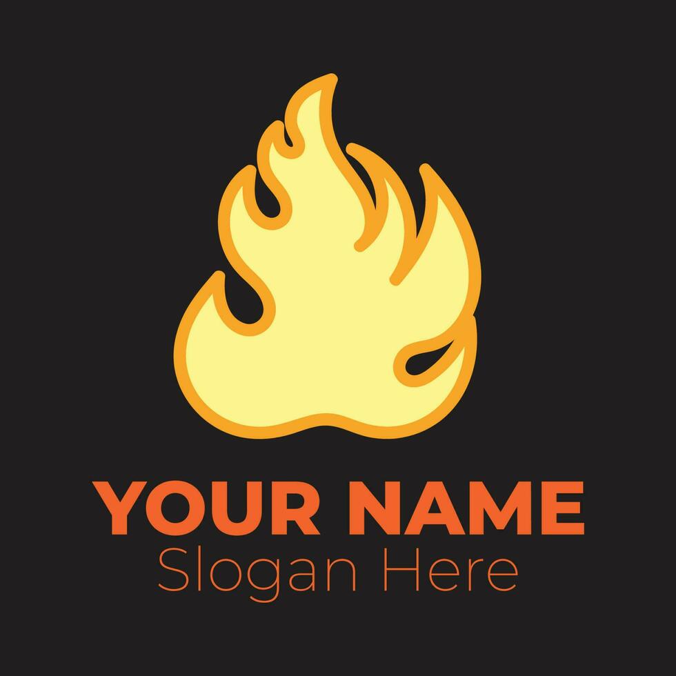 Flame logo design template illustration. vector