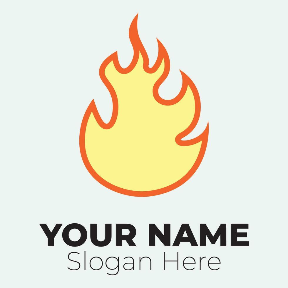 Flame logo design template illustration. vector