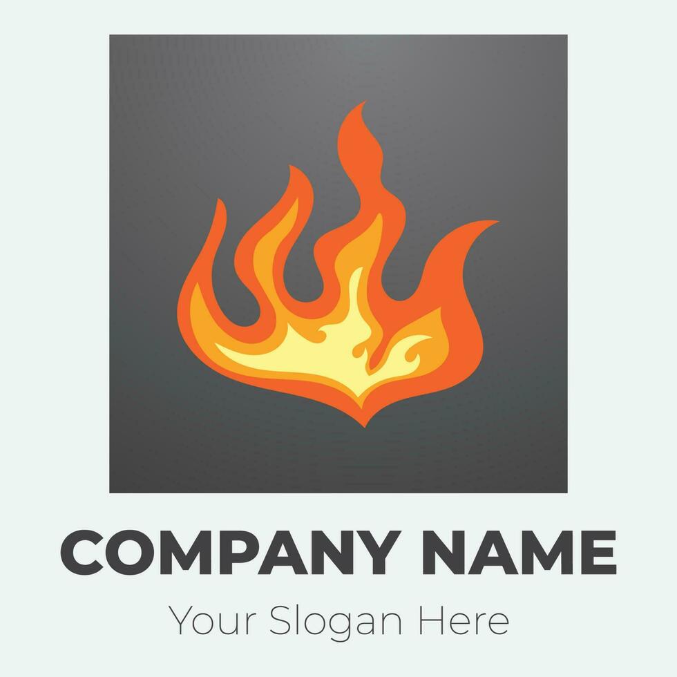 Flame logo design template illustration. vector