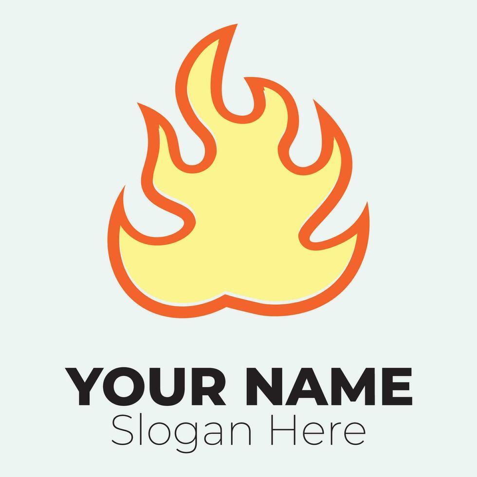 Flame logo design template illustration. vector