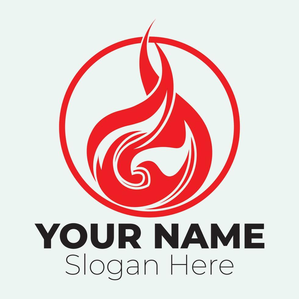 Flame logo design template illustration. vector