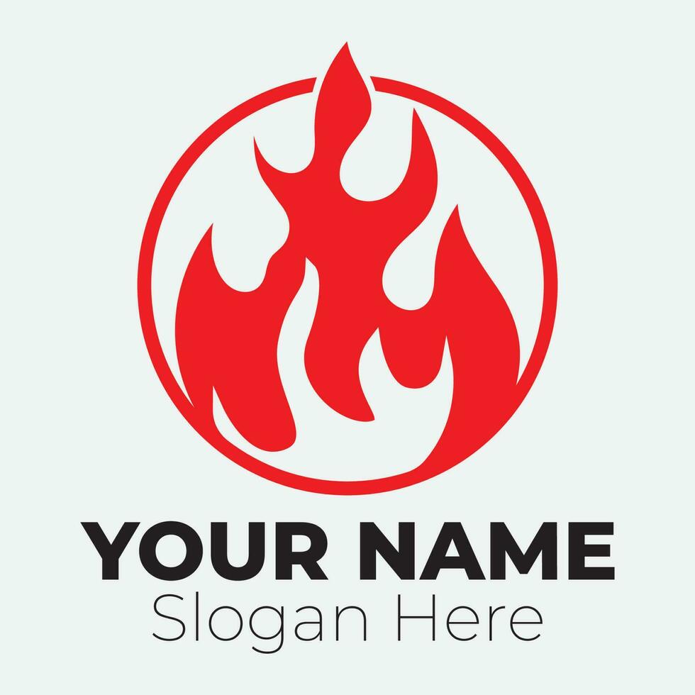 Flame logo design template illustration. vector