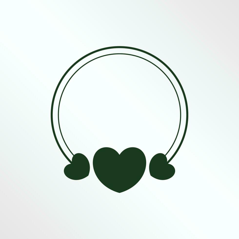heart frame decoration with empty space for text or photo, for greeting Card, wedding invitation, social media. border vector template