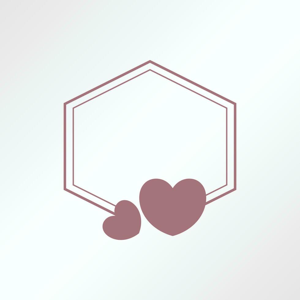 heart frame decoration with empty space for text or photo, for greeting Card, wedding invitation, social media. border vector template