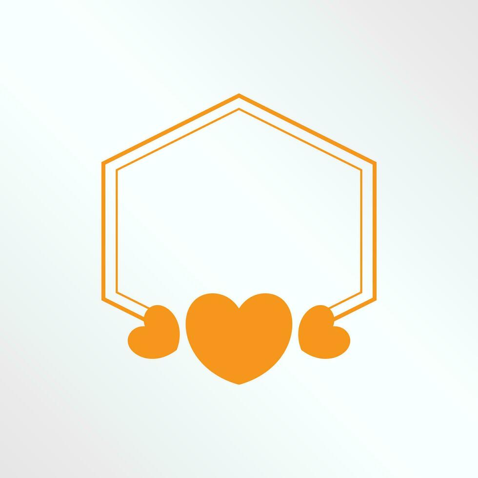 heart frame decoration with empty space for text or photo, for greeting Card, wedding invitation, social media. border vector template