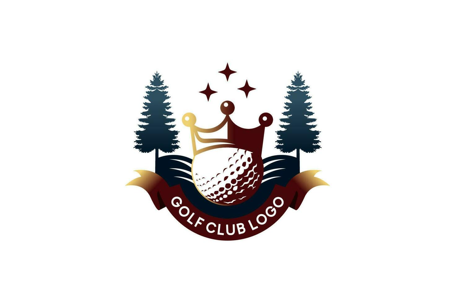 creativo Clásico golf símbolo logo ilustración diseño vector