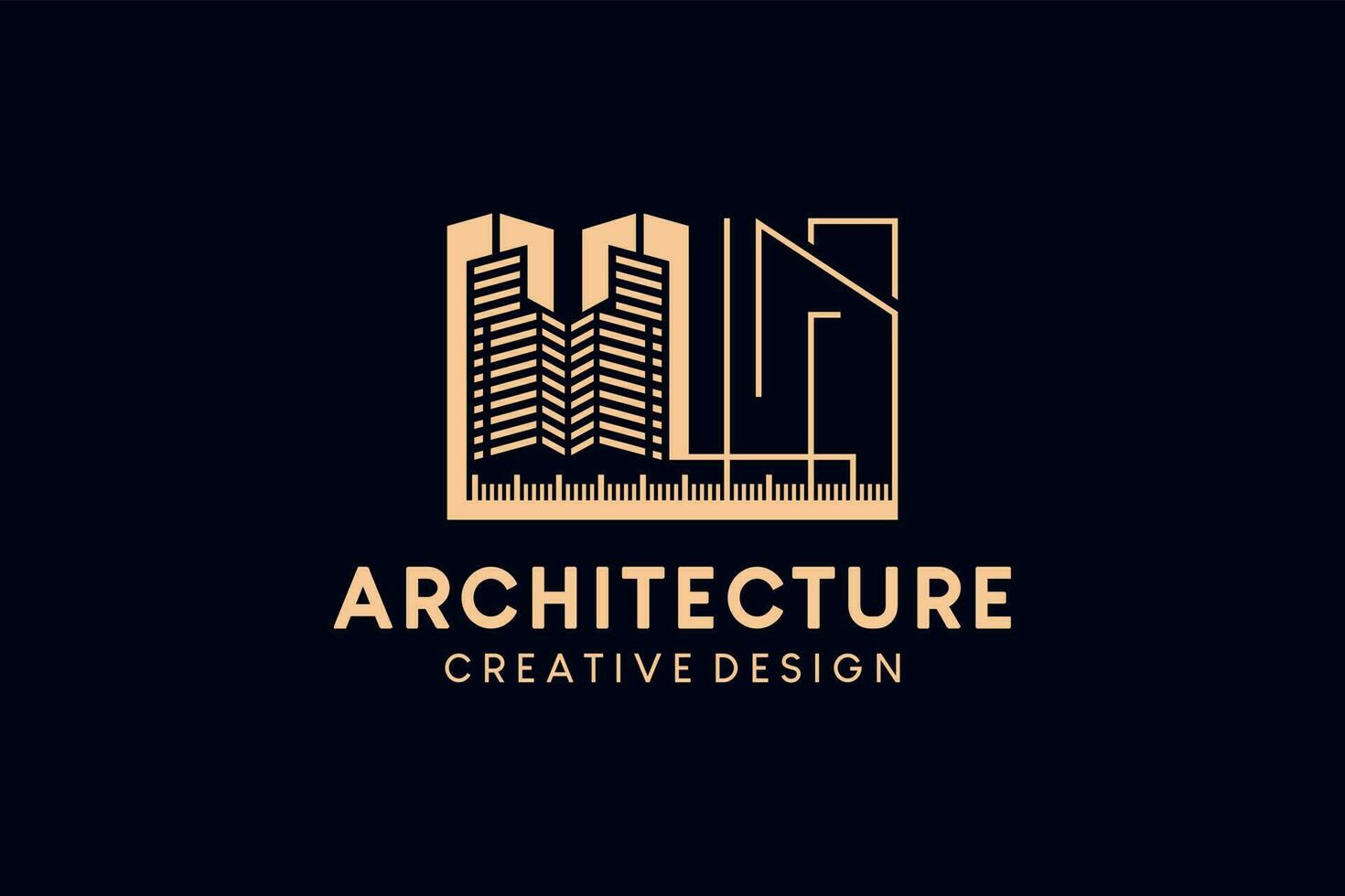 creativo concepto edificio arquitectura logo ilustración diseño vector