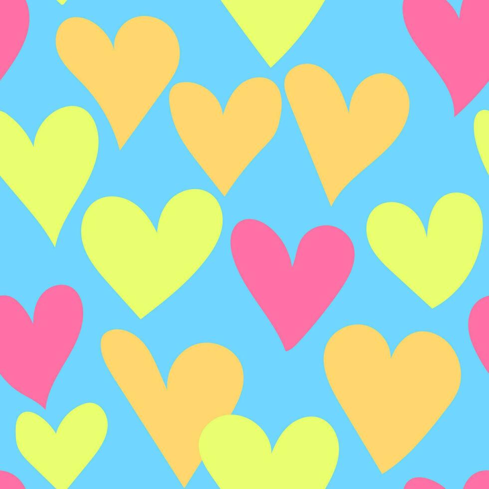 Simple Seamless Heart Vector Pattern.