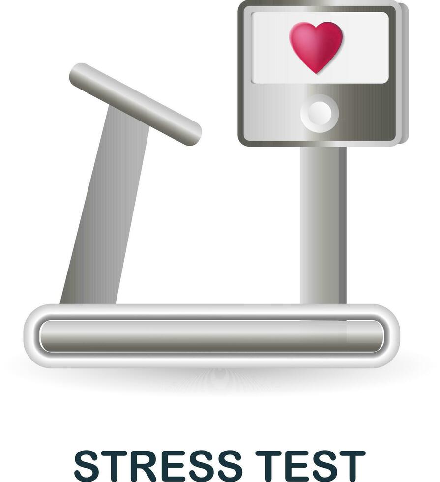 Stress Test icon. 3d illustration from health check collection. Creative Stress Test 3d icon for web design, templates, infographics and more vector