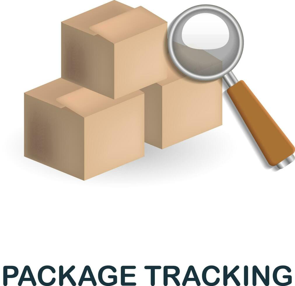 Package Tracking icon. 3d illustration from online store collection. Creative Package Tracking 3d icon for web design, templates, infographics and more vector