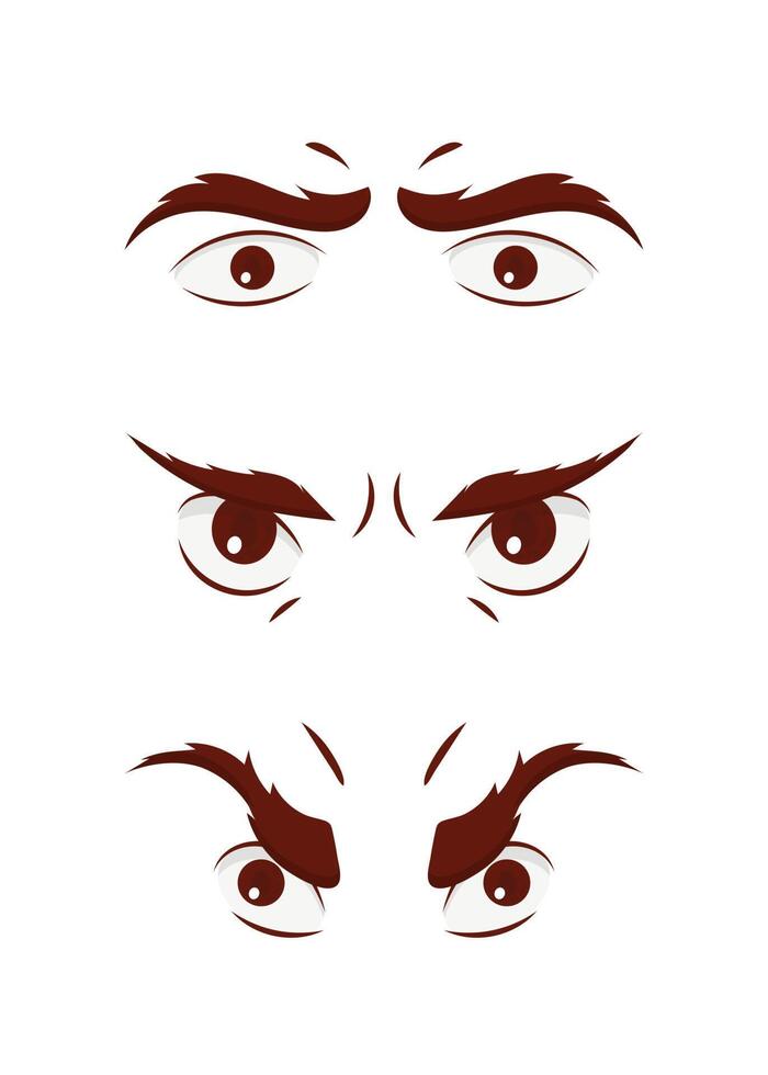 conjunto de ojos en plano estilo. vector ilustración. aislado en blanco antecedentes.