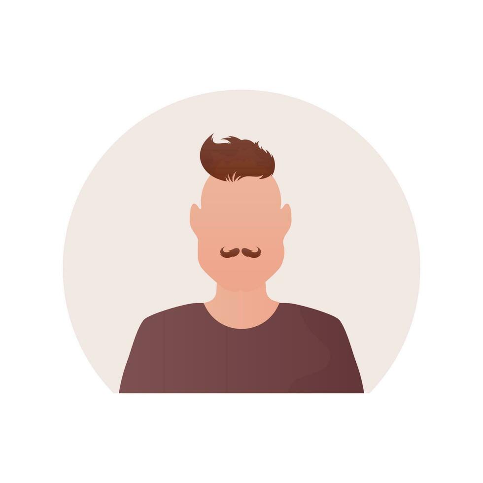 Portrait of a business man. Isolated. Cartoon style. vector