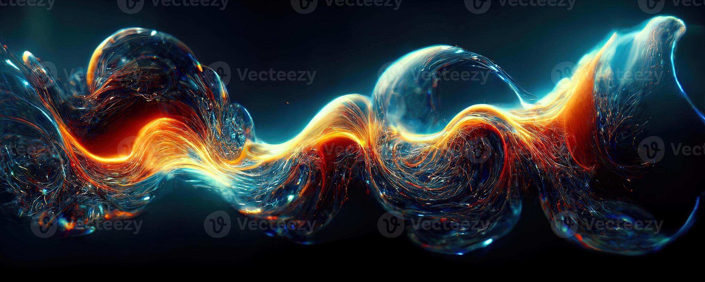 Illusion or dream, innovation or exploration, technology or sci fi. Physics quantum fluctuations 8k octane rendered ultra realistic. Digital art banner for game or movie. photo