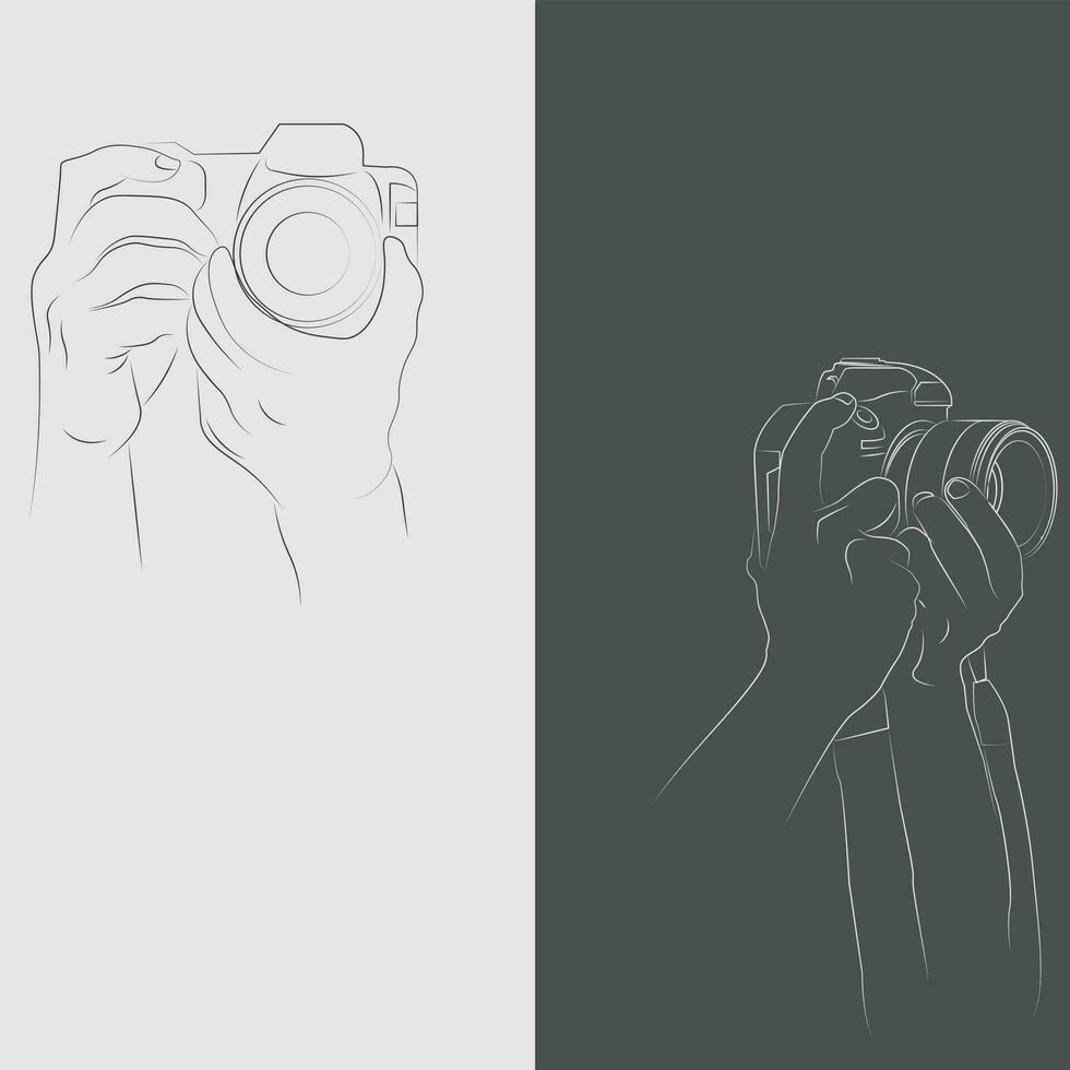 cómo a sostener el cámara bien ilustración vector