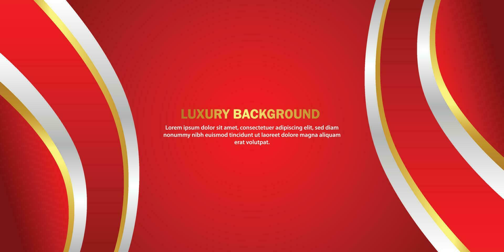 White and Gold Shapes With Red Gradient Backgound vector