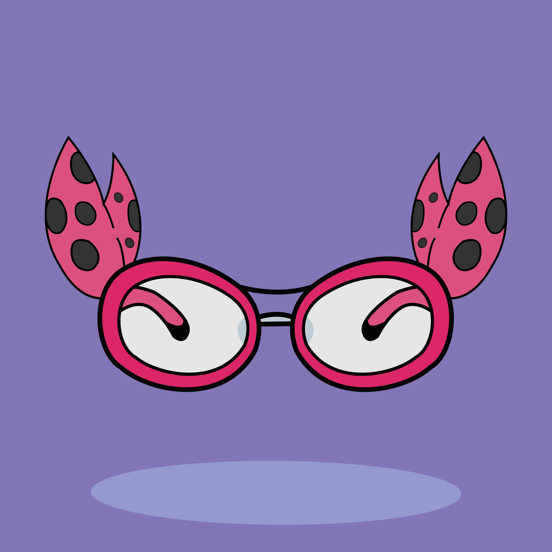 A purple background with a cartoon image of a ladybug glasses 23481972  Vector Art at Vecteezy
