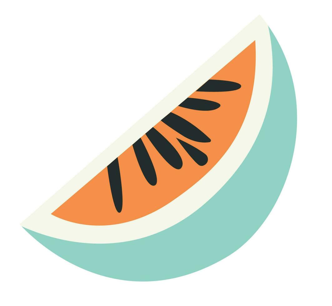 Simple doodle watermelon fruit. Vector Illustration