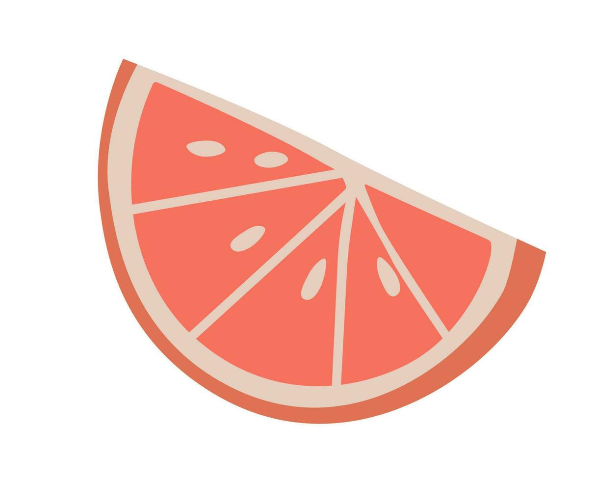 Simple doodle grapefruit. Vector Illustration