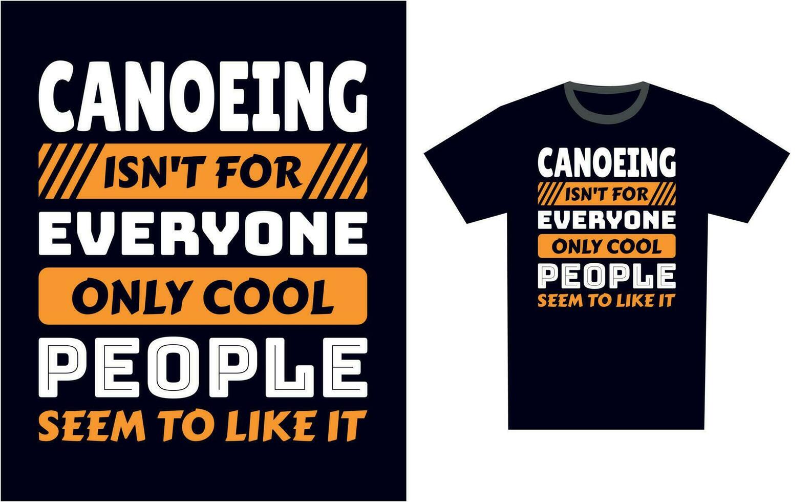 Canoeing T Shirt Design Template Vector