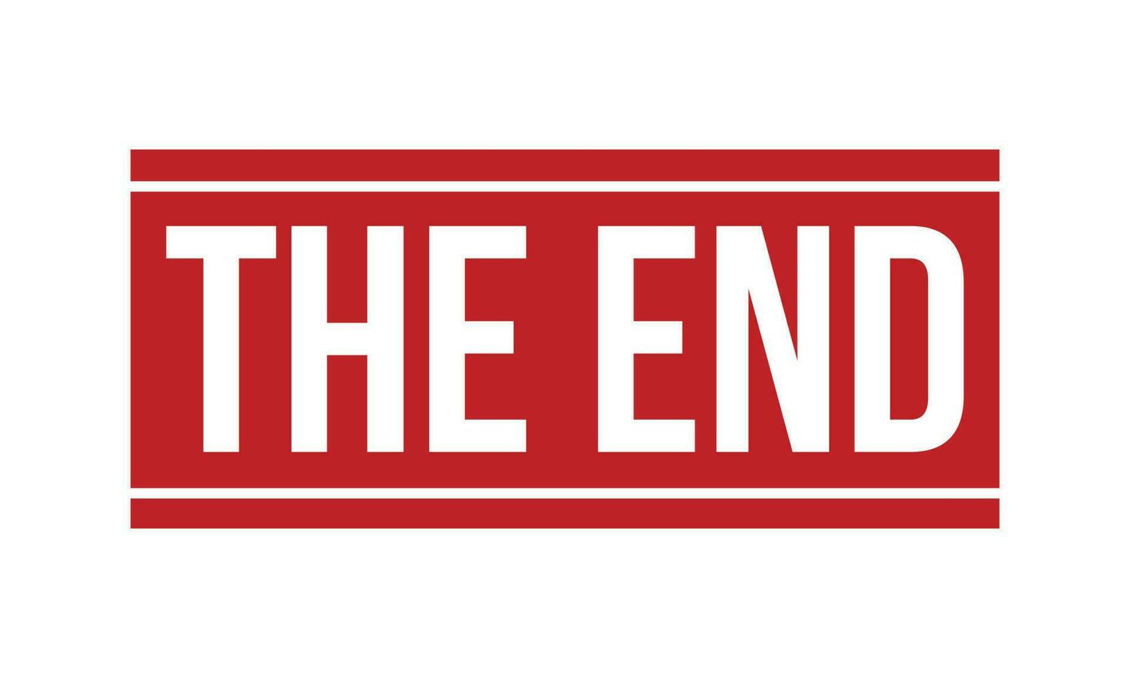 The End Rubber Stamp Seal Vector