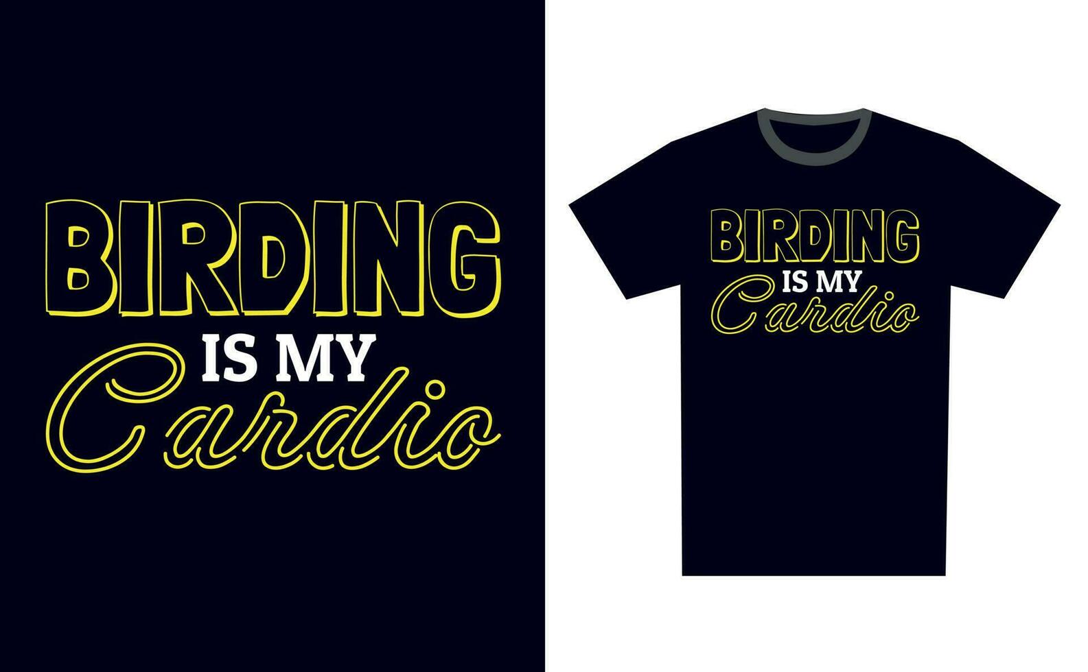 Birding T Shirt Design Template Vector