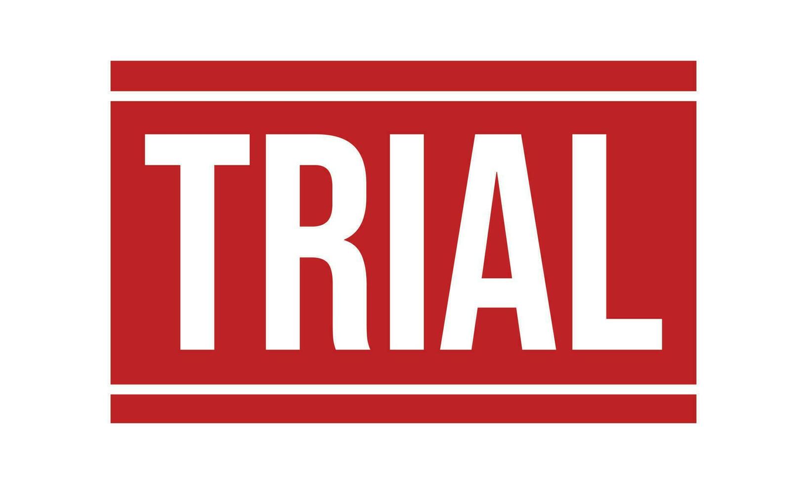 Trial Rubber Stamp Seal Vector