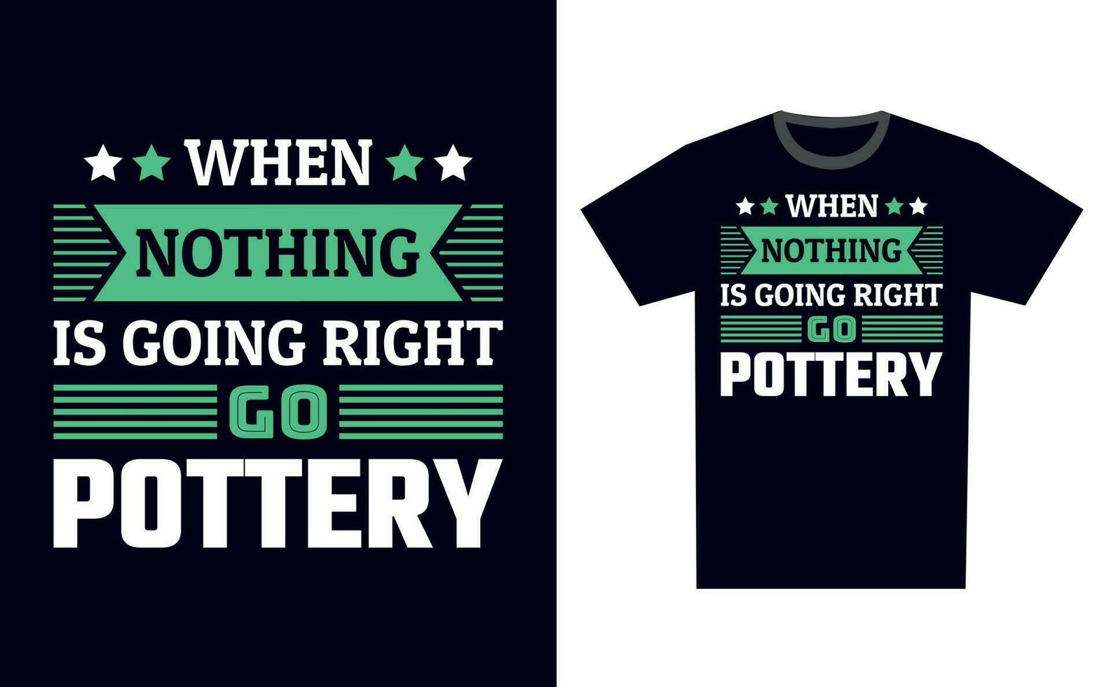 Pottery T Shirt Design Template Vector