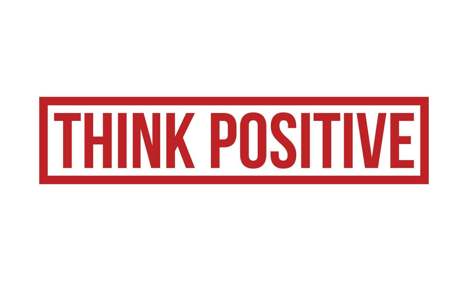 Think Positive Rubber Stamp Seal Vector