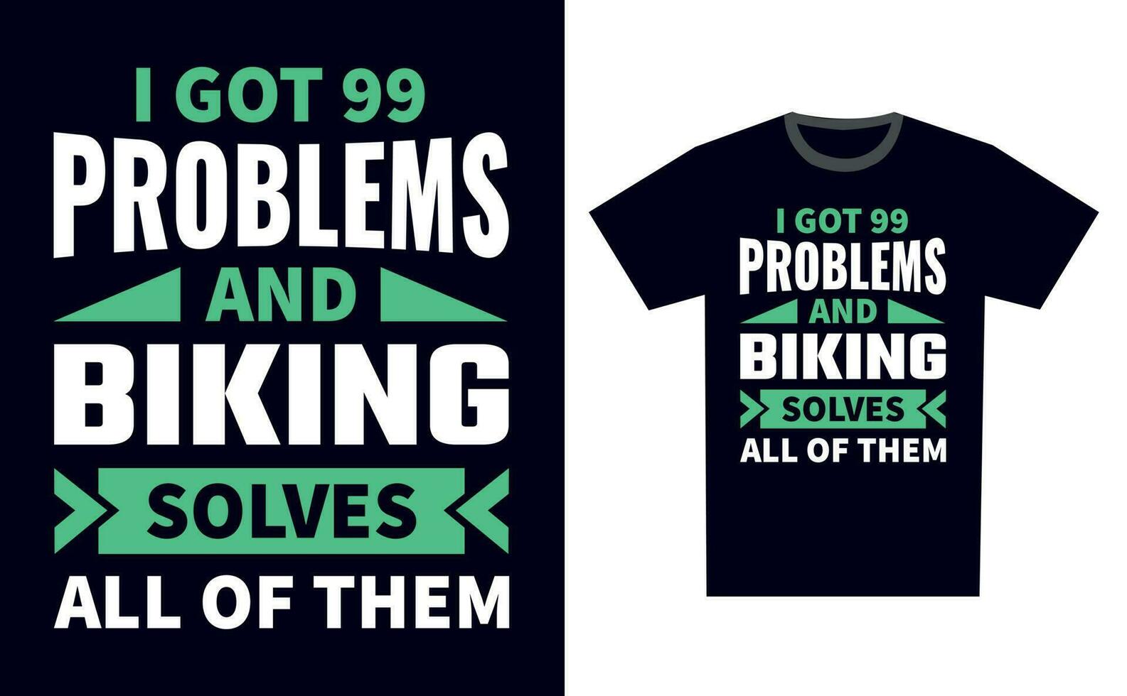 Biking T Shirt Design Template Vector