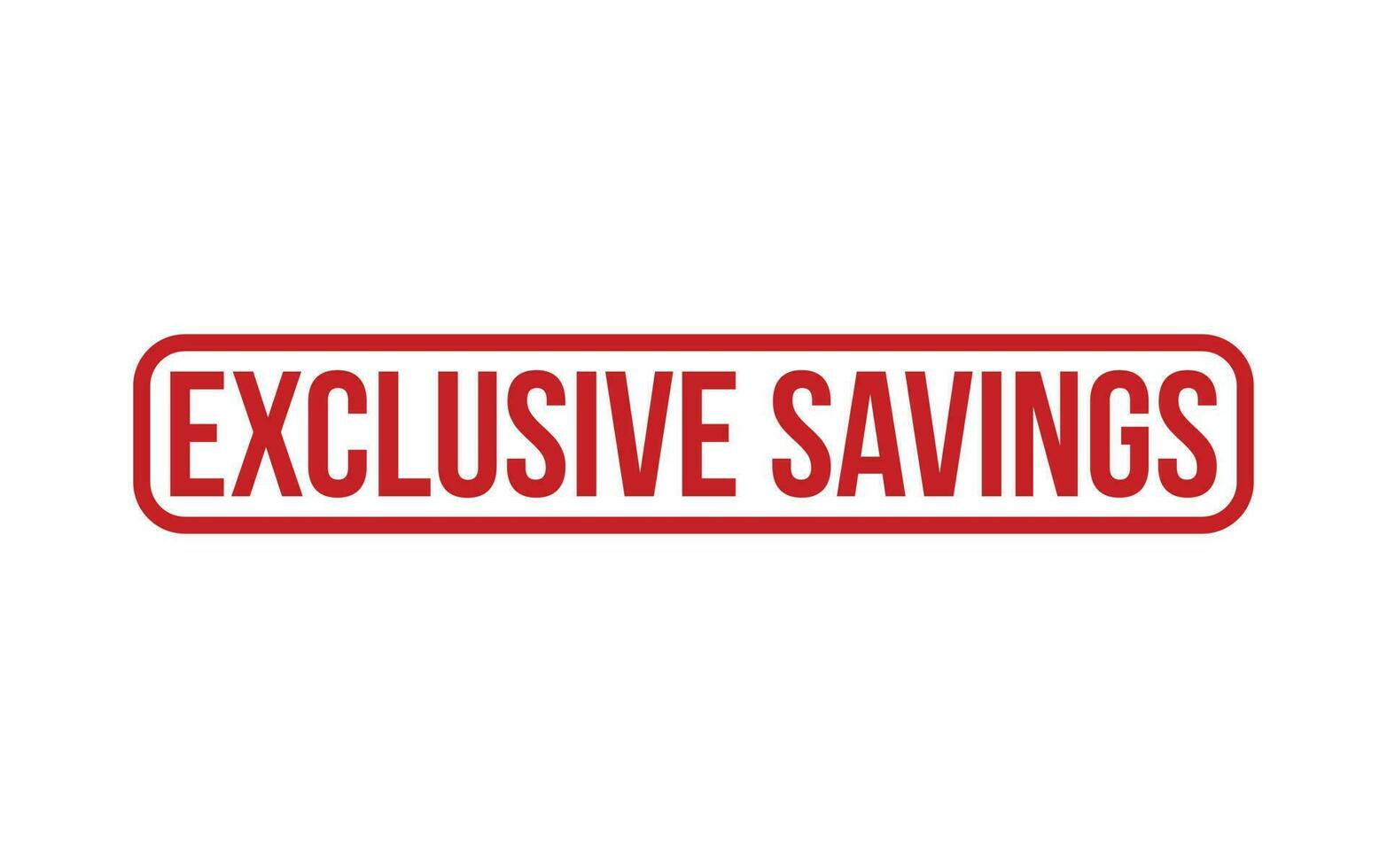 Exclusive Savings Rubber Stamp Seal Vector