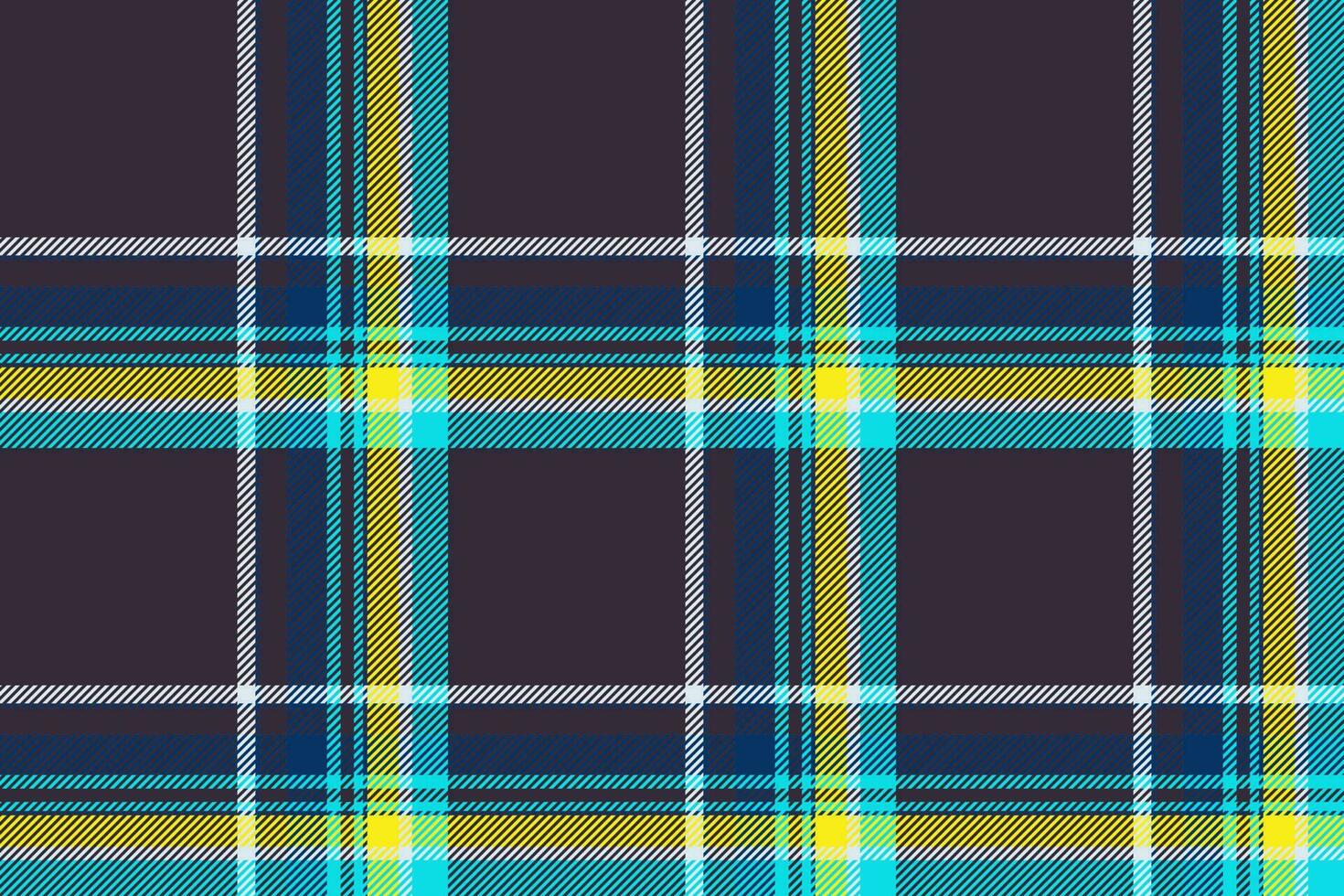 Plaid background, check seamless pattern in blue. Vector fabric texture for textile print, wrapping paper, gift card or wallpaper.