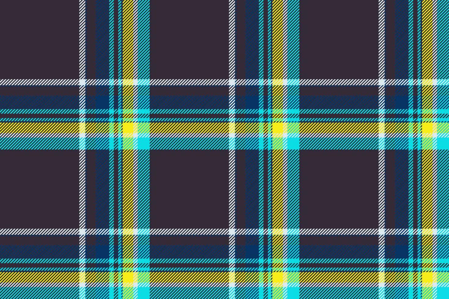 Plaid background, check seamless pattern in blue. Vector fabric texture for textile print, wrapping paper, gift card or wallpaper.