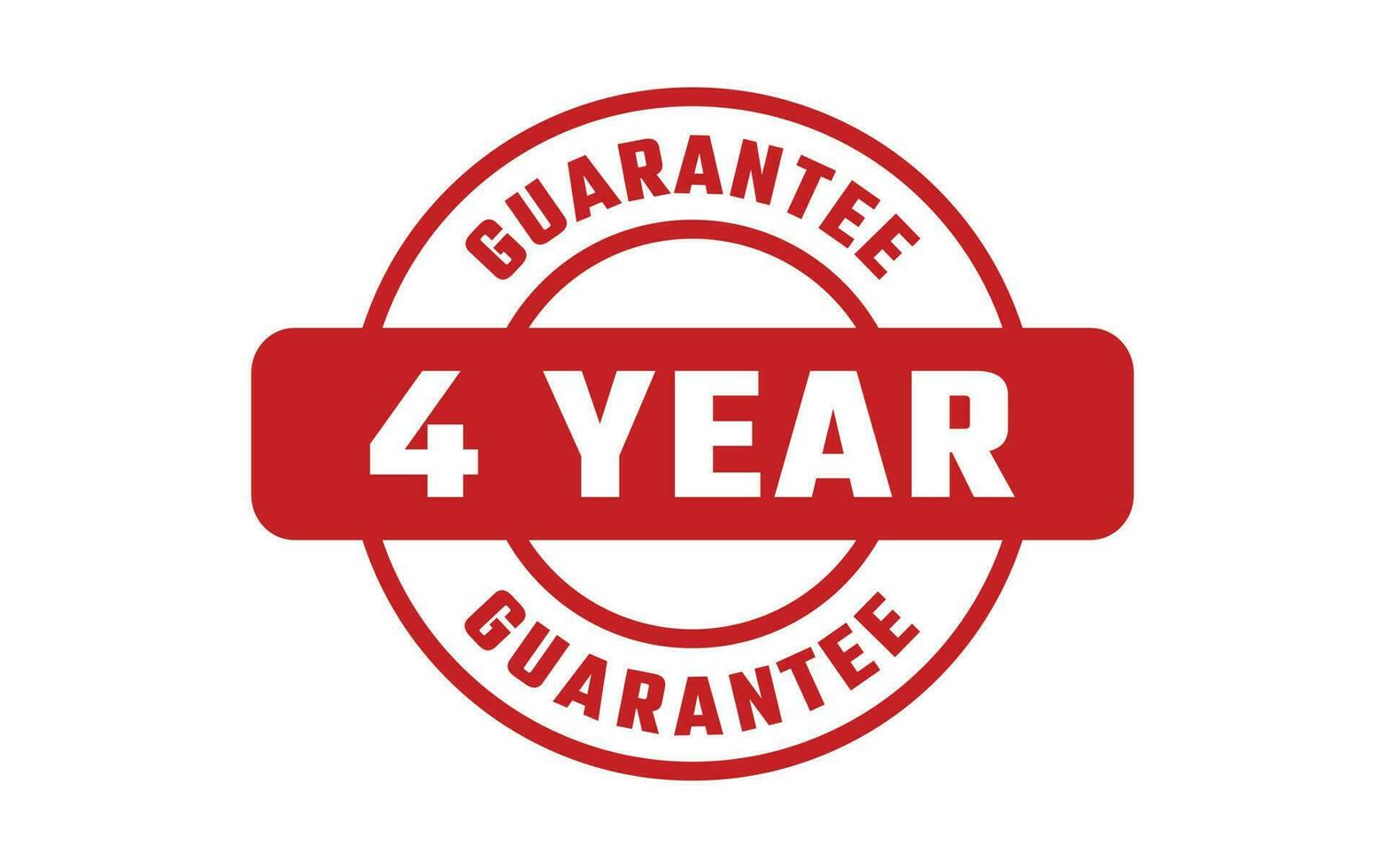 4 Year Guarantee Rubber Stamp vector