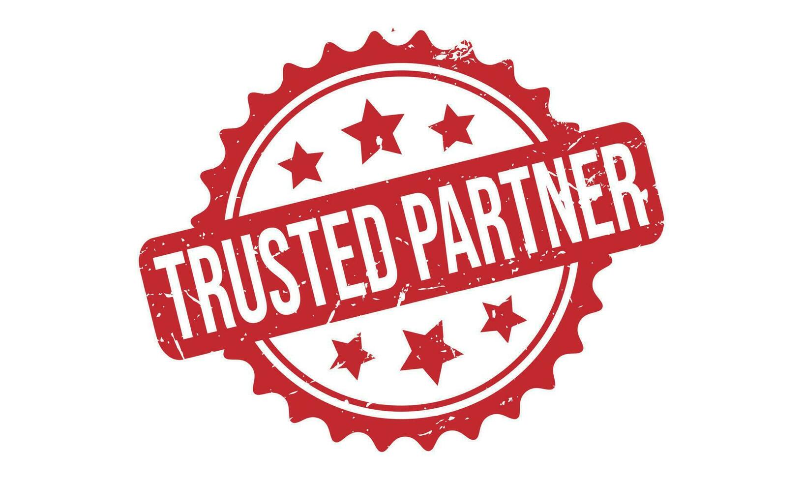 Trusted Partner Rubber Stamp Seal Vector