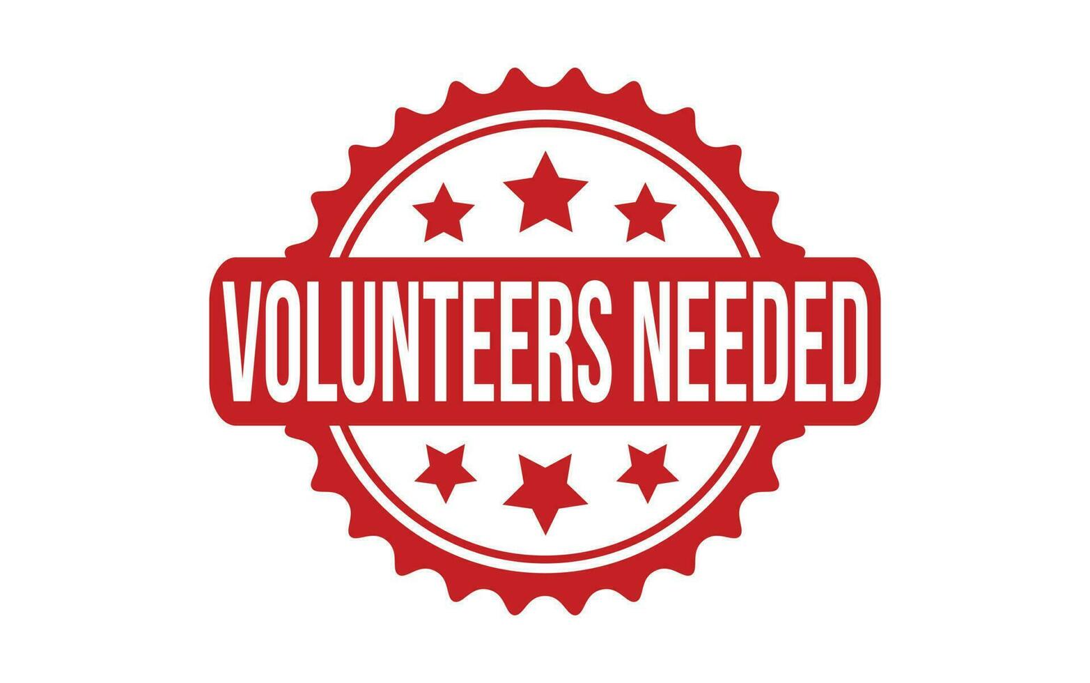 Volunteers Needed rubber grunge stamp seal vector