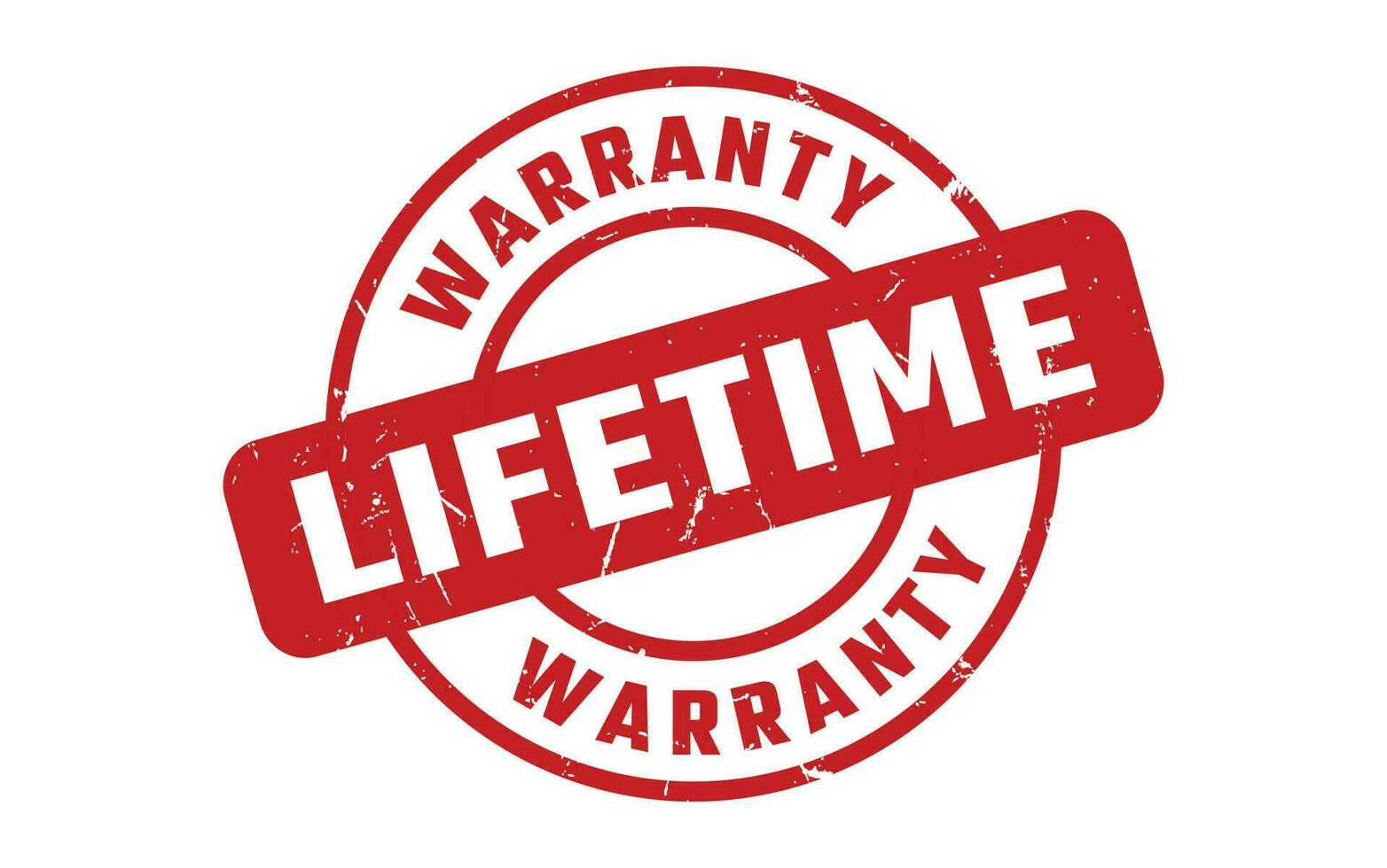 Lifetime Warranty Rubber Stamp Vector