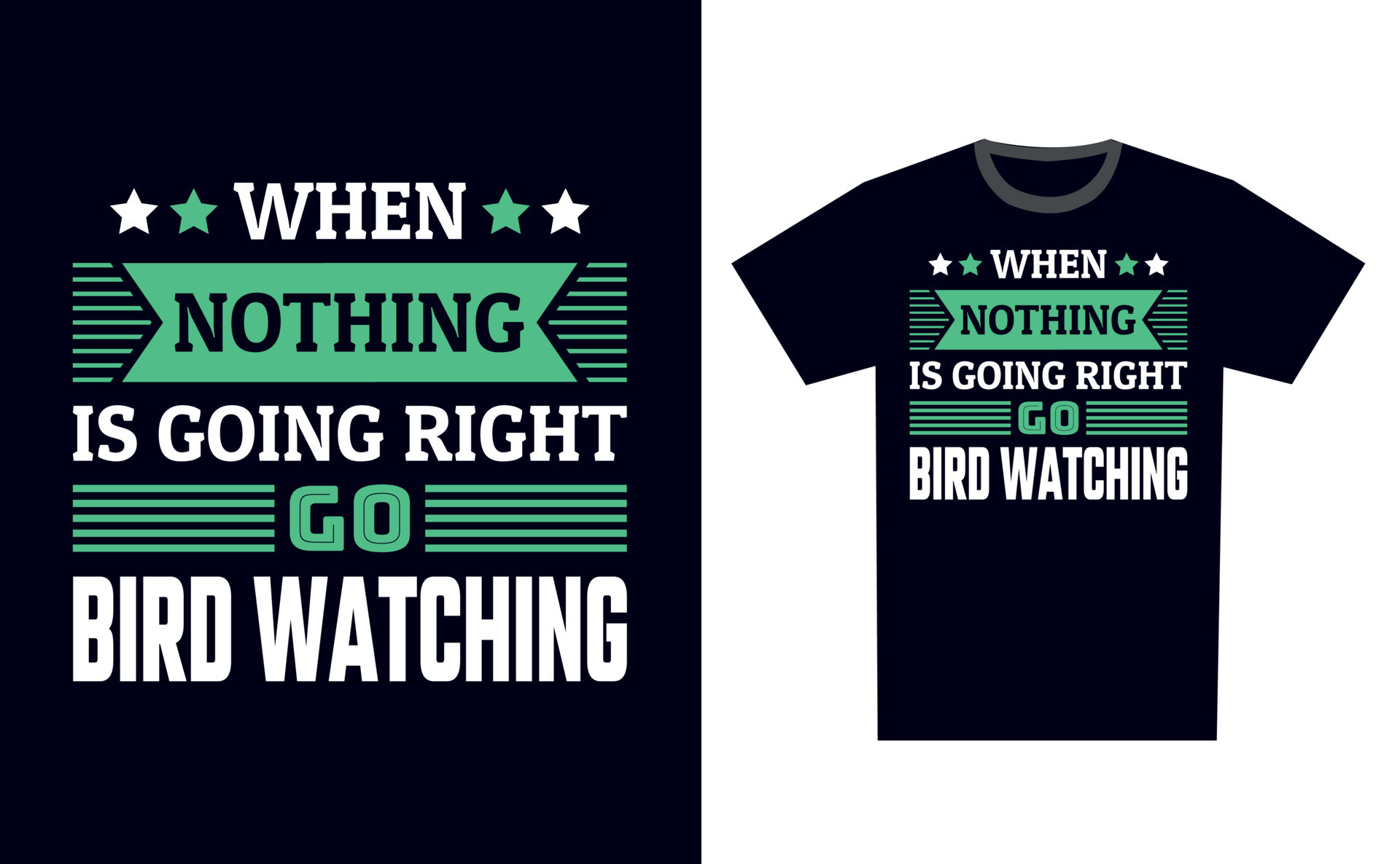 Bird Watching T Shirt Design Template Vector 23483008 Vector Art at