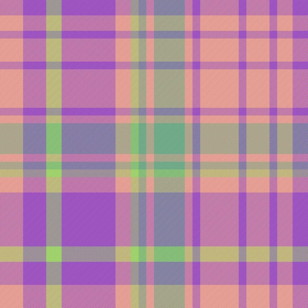 Textile check texture. Pattern seamless fabric. Tartan plaid background vector. vector