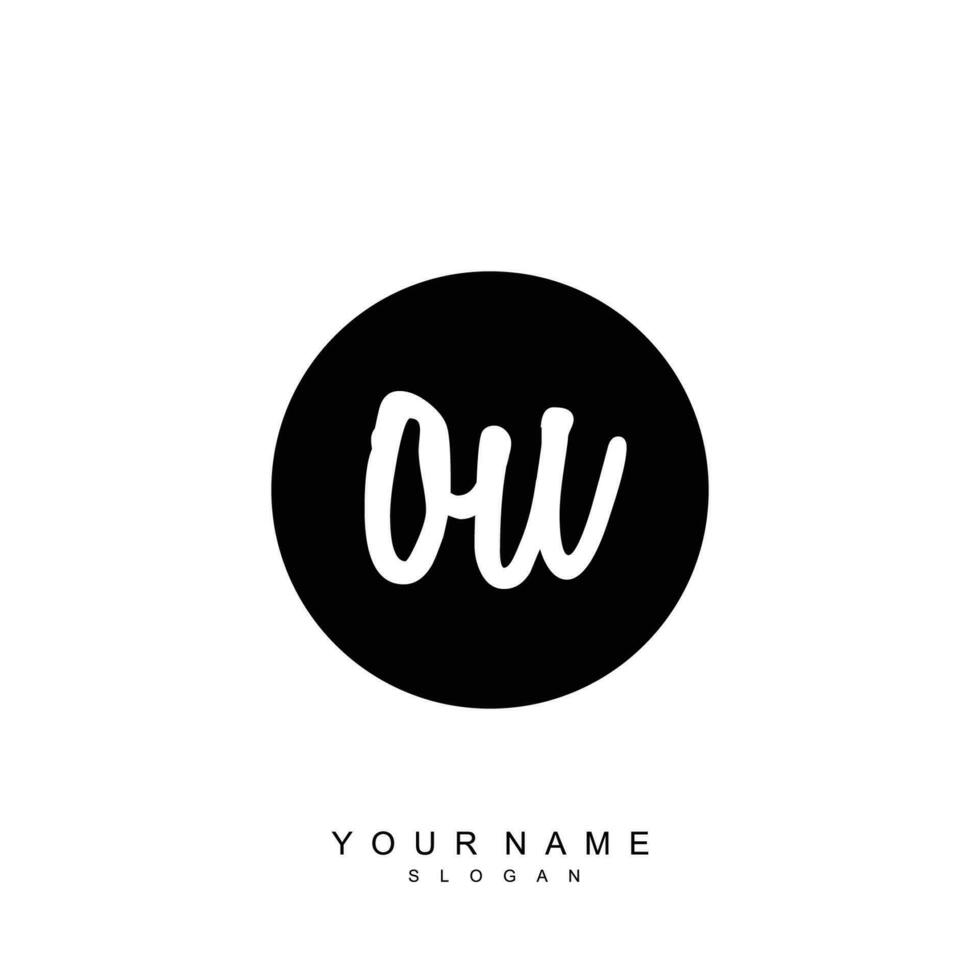 OU Initial beauty floral logo template vector