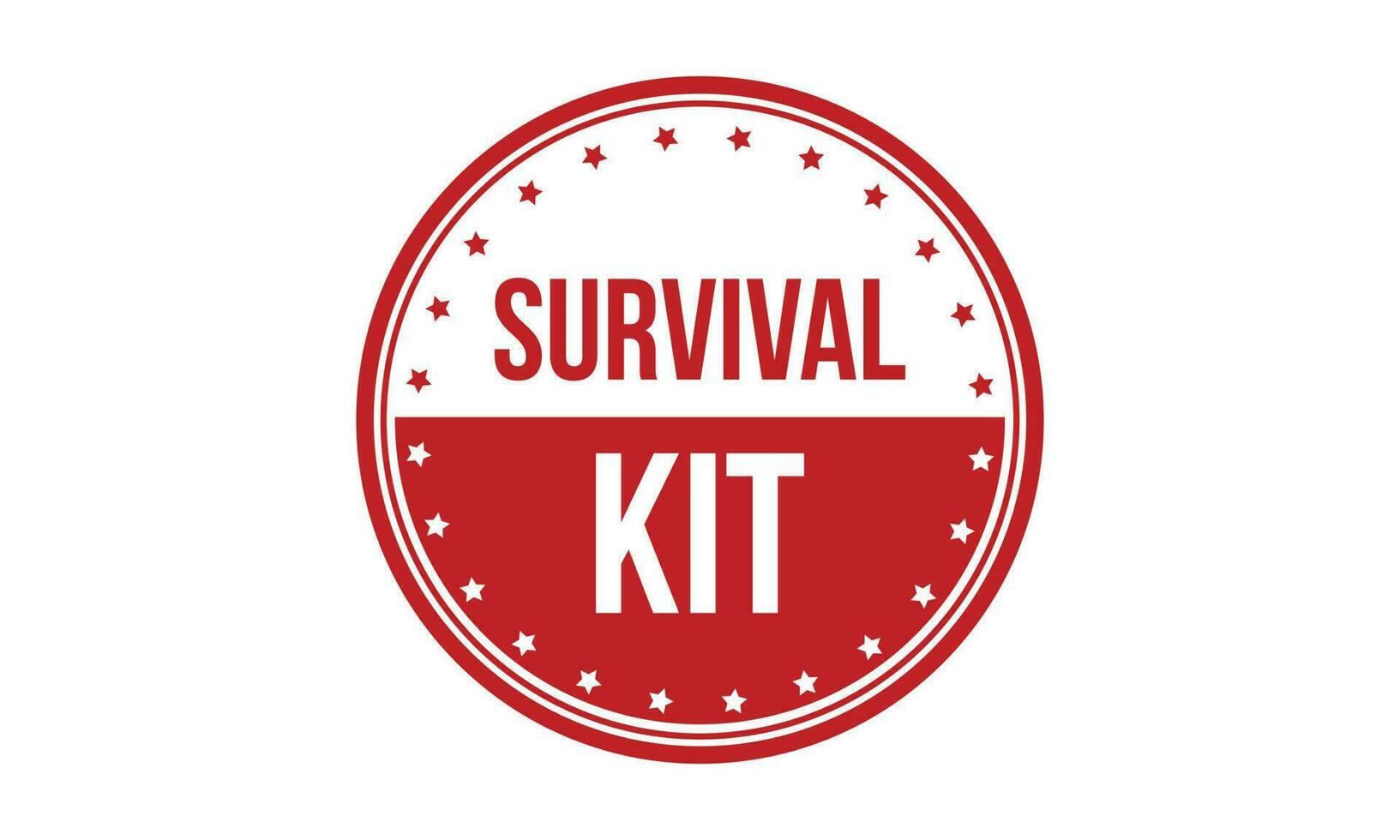 Survival Kit Rubber Stamp Seal Vector