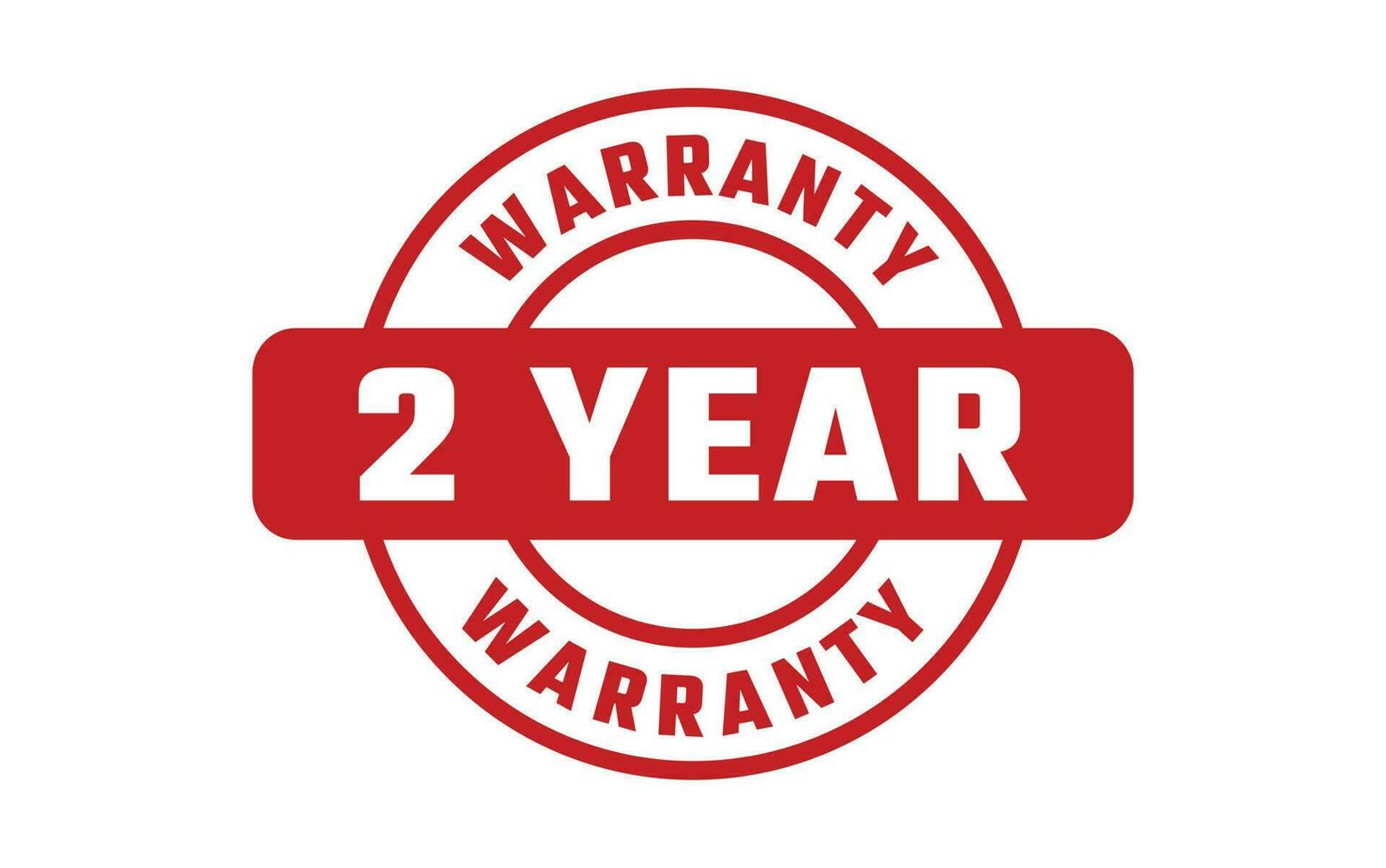 2 Year Warranty Rubber Stamp vector