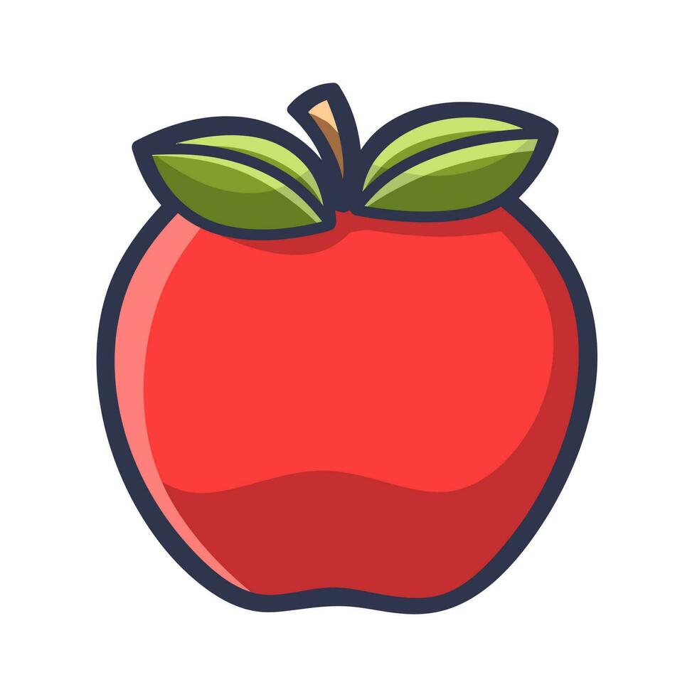 Free Vector cute apple fruit, tools for everyday life