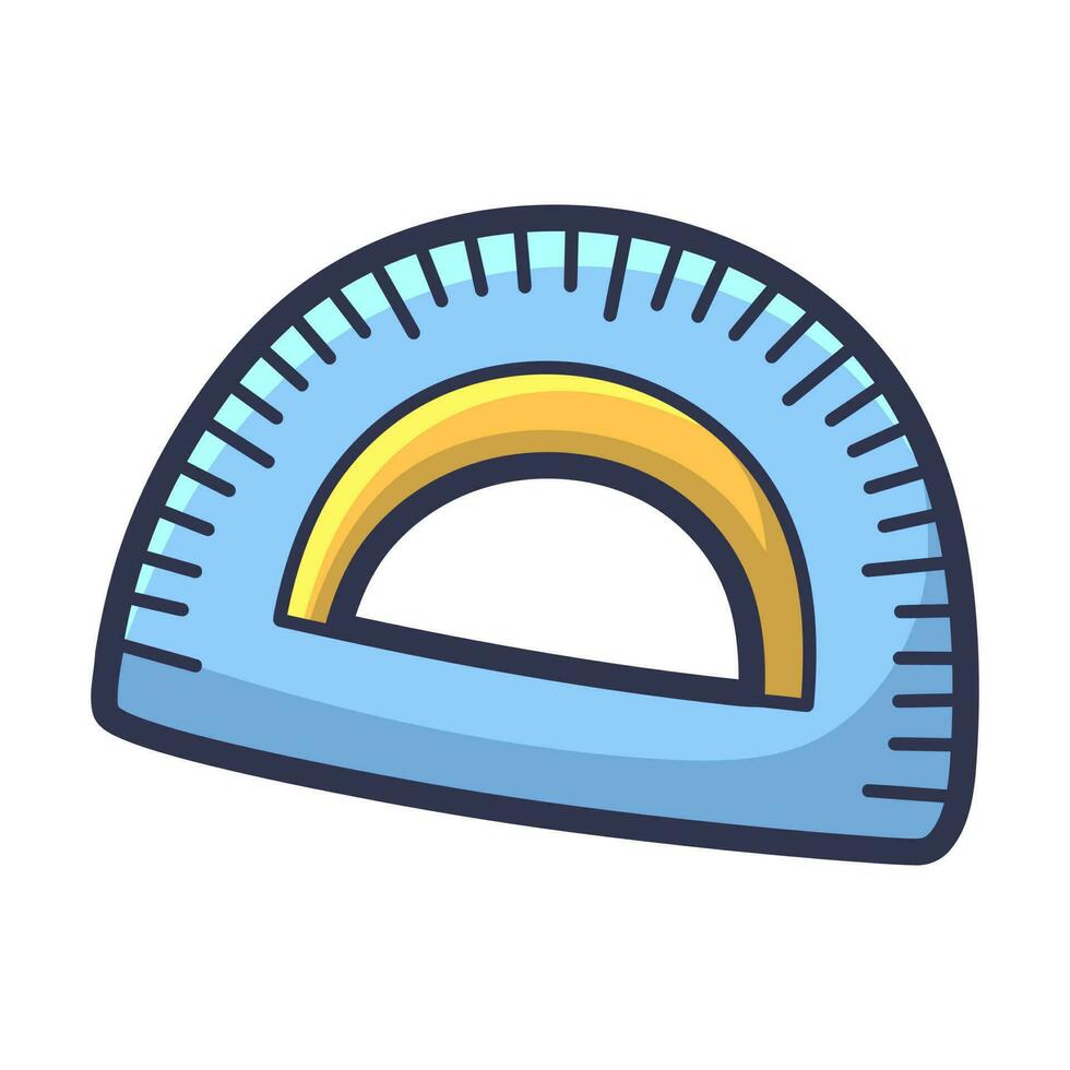 Free Vector cute arc ruler, tool for everyday life