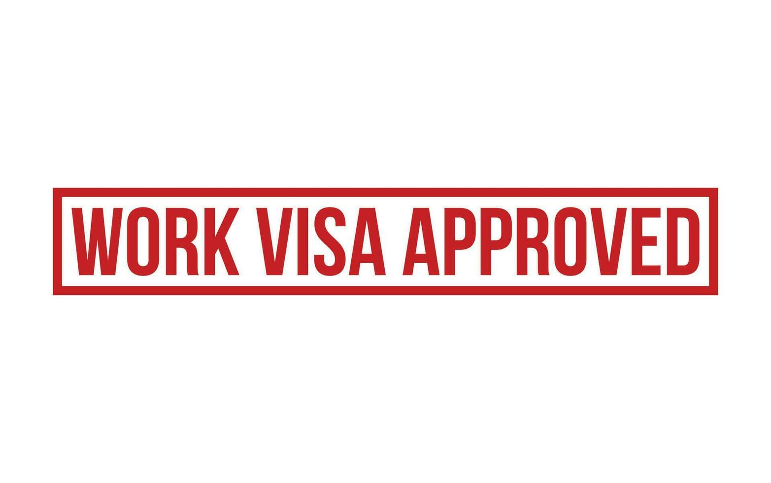 trabajo visa aprobado caucho sello sello vector