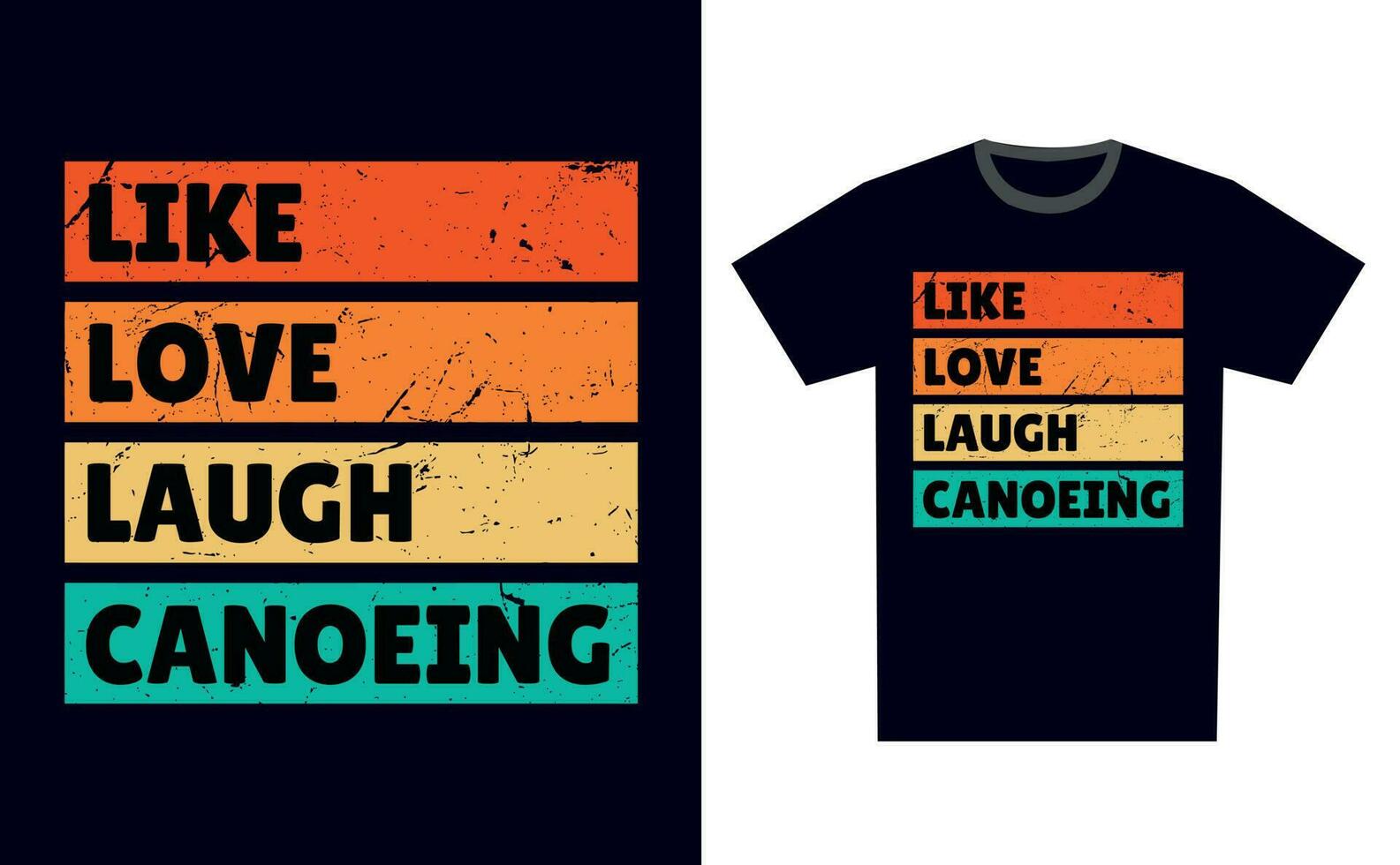 Canoeing T Shirt Design Template Vector