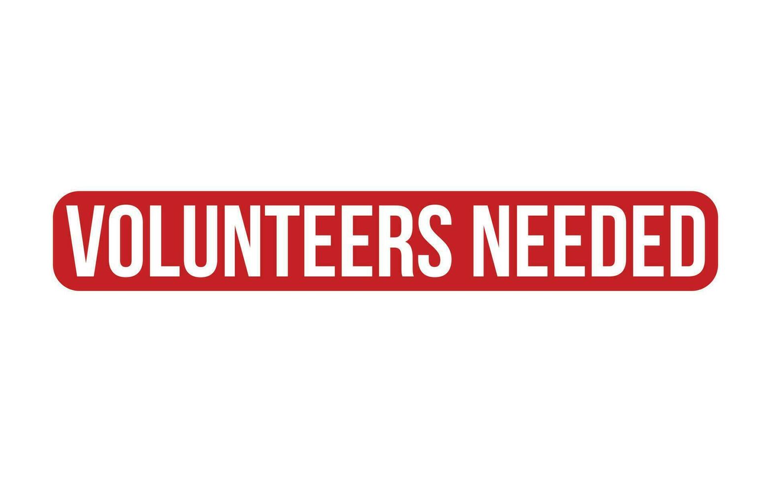 Red Volunteers Needed Rubber Stamp Seal Vector